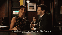 You Think Youre My Type Lucca Quinn GIF - You Think Youre My Type Lucca Quinn Colin Morello GIFs
