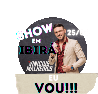 Vinicius Malheiros Sertanejo Universitario Sticker - Vinicius Malheiros Sertanejo Universitario Show Ibirá Stickers