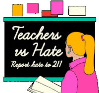 Teachers Vs Hate Report Hate Sticker - Teachers Vs Hate Teachers Report Hate Stickers