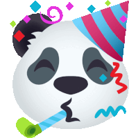 Party Time Panda Sticker - Party Time Panda Joypixels Stickers