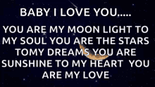 soulmate you are my moonlight shooting stars i love you soul