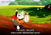 Late For A Date Running GIF - Late For A Date Running Rabbit GIFs