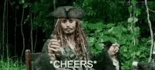 cheers rum captain jack sparrow pirates of the carribbean