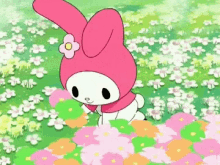 My Melody GIF - Mymelody Flowers Sanrio GIFs