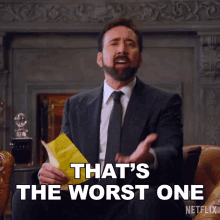Thats The Worst One Nicolas Cage GIF - Thats The Worst One Nicolas Cage History Of Swear Words GIFs