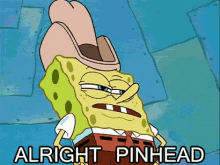 Pinhead Spongebob GIF - Pinhead Spongebob Cowboy GIFs