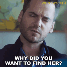 Why Did You Want To Find Her Greg Miller GIF - Why Did You Want To Find Her Greg Miller Wentworth GIFs