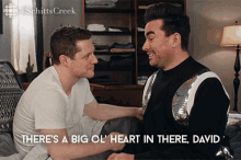 Theres A Big Ol Heart There David There It Is Beating Away Dan Levy GIF - Theres A Big Ol Heart There David There It Is Beating Away Dan Levy David GIFs