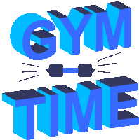 Gym Time Workout Time Sticker - Gym Time Workout Time Exercise Stickers