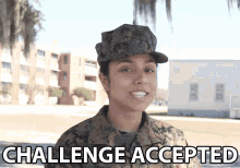 Challenge Accepted Michelle Khare GIF - Challenge Accepted Michelle Khare Army GIFs