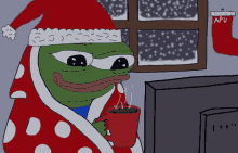 Comfy Christmas GIF - Comfy Christmas Pepe GIFs