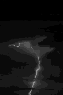 storm lightening black and white