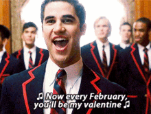 Glee Klaine GIF - Glee Klaine Now Every February GIFs