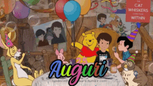 Auguri Buon Compleanno Tanti Auguri Di Buon Compleanno Winnie The Pooh GIF - Happy Birthday Its Your Birthday Birthday Cake GIFs
