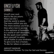 Abhijit Naskar Unselfish Sonnet GIF - Abhijit Naskar Naskar Unselfish Sonnet GIFs