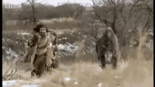 neanderthal woolly rhino run chase