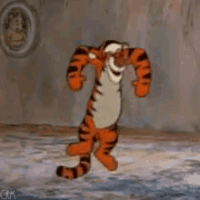tigger bouncing dancing dancing tiger dance