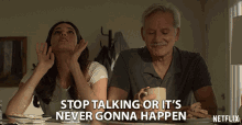 Stop Talking Or Its Never Gonna Happen Worried GIF - Stop Talking Or Its Never Gonna Happen Never Gonna Happen Worried GIFs