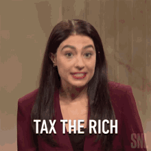 Tax The Rich Aoc GIF - Tax The Rich Aoc Saturday Night Live GIFs