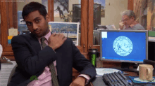Dirt Off Your Shoulder GIF - Tom Haverford Parks And Rec Dust Off Your Shoulders GIFs