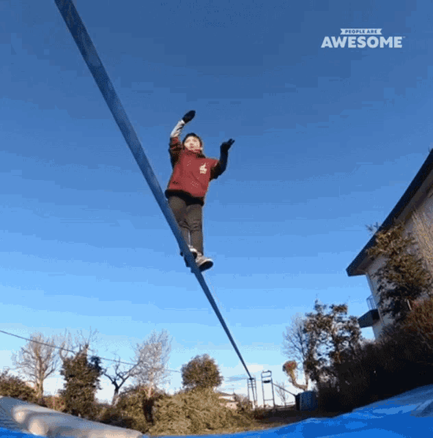 Tight Rope People Are Awesome GIF - Tight Rope People Are Awesome Spin ...