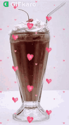 Chocolate Milkshake Gifkaro GIF - Chocolate Milkshake Gifkaro Wishes GIFs