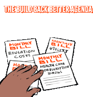The Build Back Better Agenda Will Lower Costs For Everyday Families Sticker - The Build Back Better Agenda Will Lower Costs For Everyday Families Middle Class Stickers