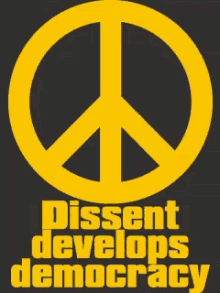 peace symbol dissent democracy develops