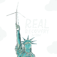 Real Recovery Now Statue Of Liberty Sticker - Real Recovery Now Statue Of Liberty New York Stickers