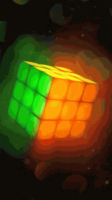 Rubiks Cube Light GIF - Rubiks Cube Light Glow GIFs