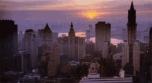 sunset cityscape