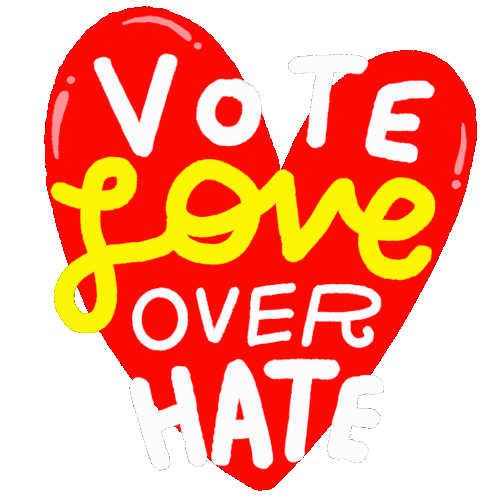 Vote Love Over Hate Votes Sticker - Vote Love Over Hate Love Hate Stickers