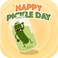 Happy Pickle Day Dancing Sticker - Happy Pickle Day Pickle Dancing Stickers