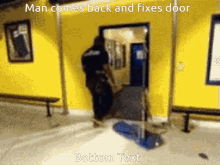 fixing door fixing door gentleman repair man