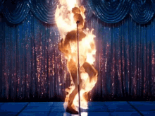 His On Fire Fire Dance GIF - His On Fire Fire Dance Fire Performer GIFs