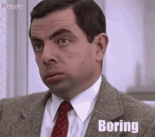 Boring Bore GIF - Boring Bore Mr Bean GIFs