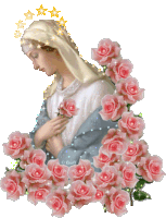 Rose Virgin Sticker - Rose Virgin Mary Stickers