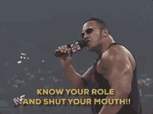 Shut Your Mouth Rock GIF - Shut Your Mouth Rock Know Your Role GIFs
