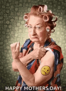 Happy Mothers Day Flex GIF - Happy Mothers Day Flex Old Lady GIFs