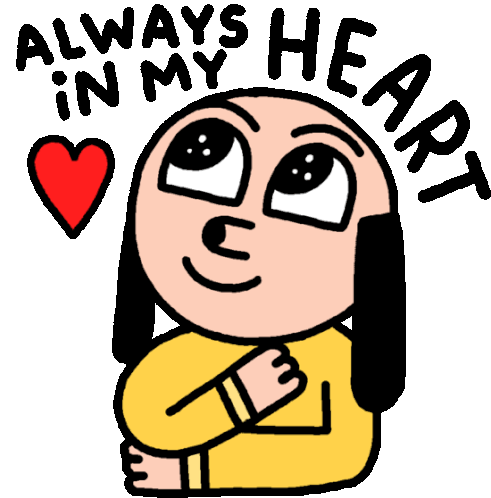 Always In My Heart Sticker - Kindof Perfect Lovers Always In My Heart Love Stickers