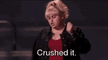 Crushed It. GIF - Pitch Perfect Rebel Wilson Fat Amy GIFs