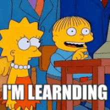 I'M Learnding GIF - Ralphwiggum Smart Simpsons GIFs