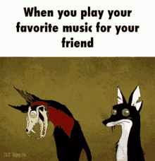 listening to music when you play your favorite music for your friend happy