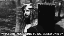 What Are You Going To Do, Bleed On Me? - Monty Python And The Holy Grail GIF - Monty Python Holy Grail Black Knight GIFs