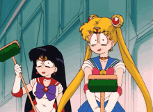 Sailor Moon Sailor Mars GIF - Sailor Moon Sailor Mars Broom GIFs
