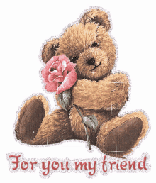 For You My Friend Bear GIF - For You My Friend Bear Teddy Bear GIFs