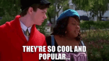 Glee Mercedes Jones GIF - Glee Mercedes Jones Theyre So Cool And Popular GIFs
