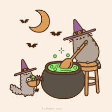 Осенние котики Halloween-pusheen