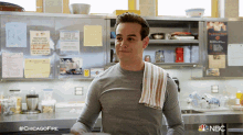 Heres Your Food Blake Gallo GIF - Heres Your Food Blake Gallo Chicago Fire GIFs