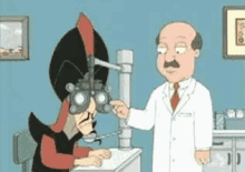 Jafar Eye Exam GIF - Eye Exam Optomestrist Jafar GIFs